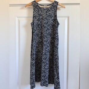 Old Navy Black and White Floral Midi Dress